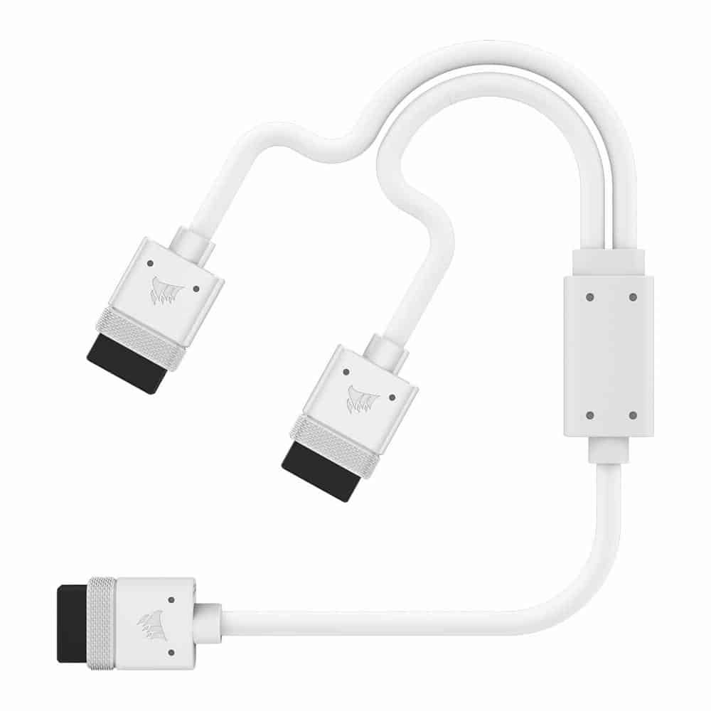 (image for) CORSAIR iCUE LINK 600mm Straight/Straight Y-Cable - White